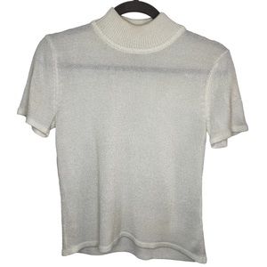 Tahari cream top size 4 petite *